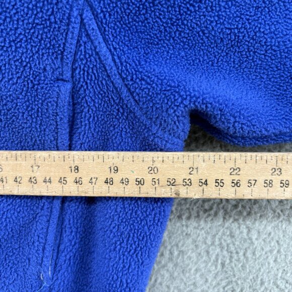 Vintage L.L. Bean Full Zip Blue Fleece Hoodie Jacket Women’s Medium Blue - Picture 4 of 8